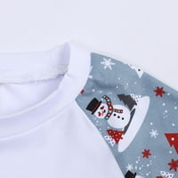 Божиќни Соодветни Пижами За Семејна Божиќна Облека За СПИЕЊЕ На ПЈ Печатен Врв Со Долни Џеми Облеки