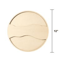 Карирана плоча за истурање на смола од дрво, круг, 12 “