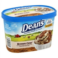 Земја на Дин свежо кафеава сладолед од кафеава крава, 1. qt