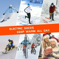 Електрични Загреани Чорапи, 2200MAH USB Чорапи За Електрично Греење На Полнење Топли Зимски Термални Чорапи За Унизирано Пешачење Кампување Зимско Скијање На Отворено