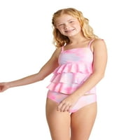 Девојки девојки Руфл Танкини костим за капење, големини 5-18