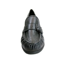 Часовна удобност ливија широка ширина кожни чевли црна 10,5