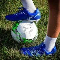 Машката машка Валенсија СГ во Валенсија СГ меки фудбалски чевли за меки или влажни површини за играње и полиња - сино бело