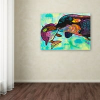 Трговска марка ликовна уметност „loveубов толку голема како кит“ платно уметност од Дин Русо