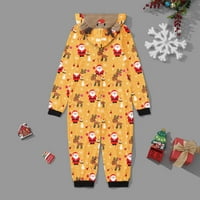 Детски Комбинезон За Божиќно Семејство Соодветни Пижами Симпатични Пижами Со Елени Со Голема Глава Pjs Кариран Ромпер Со Долги