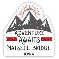 Матсел мост Ајова Сувенир Винил Декларална налепница Авантурата чека дизајн