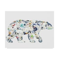 Трговска марка ликовна уметност „Поларна мечка колаж“ платно уметност од Луис Тејт