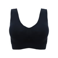 Women'sенски спортски градник за компресија Wirefree High High Supports Bra Cotton Cotton Bra Bralette за вежбање со јога