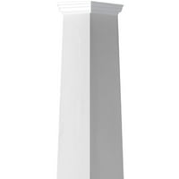 Ekena Millwork 20 W 06'H Craftsman Classic Square Tapered, мазна колона, тосканска капитал и база на Тоскан