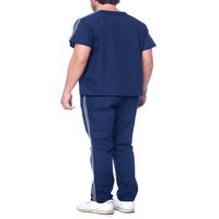 Медицинска униформа на Дагачи униформа униформа мажи и жени со врвни панталони со атлетски трим памук за чистење памук