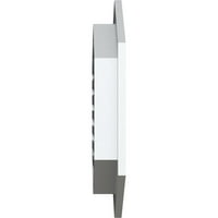 Ekena Millwork 12 W 12 H вертикално врв на вложување на венчавки: Функционален, PVC Gable Vent W 1 4 рамка за рамна трим